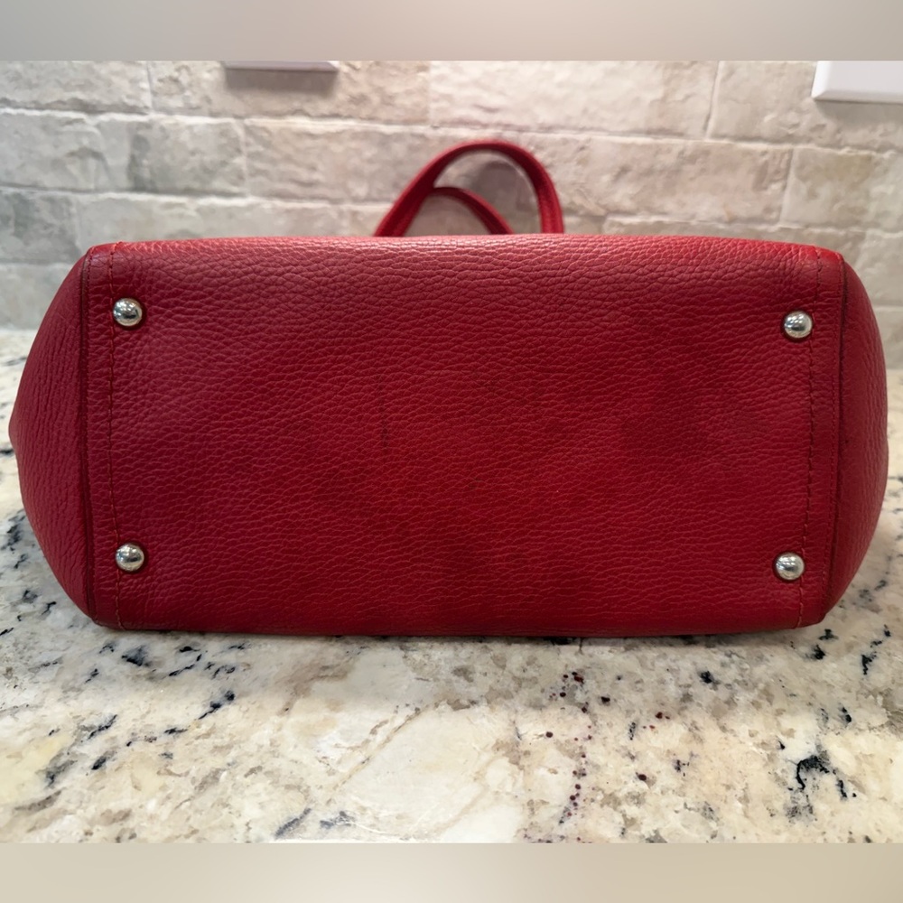 Salvatore Ferragamo EUC Verve Vintage Red Calfskin Leather Satchel - Picture 5 of 13